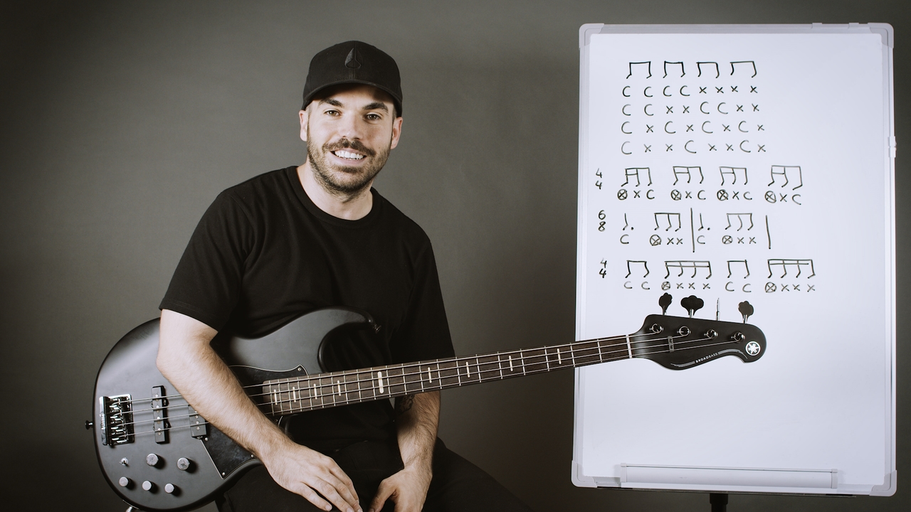 Notas mudas en la cuerda inferior